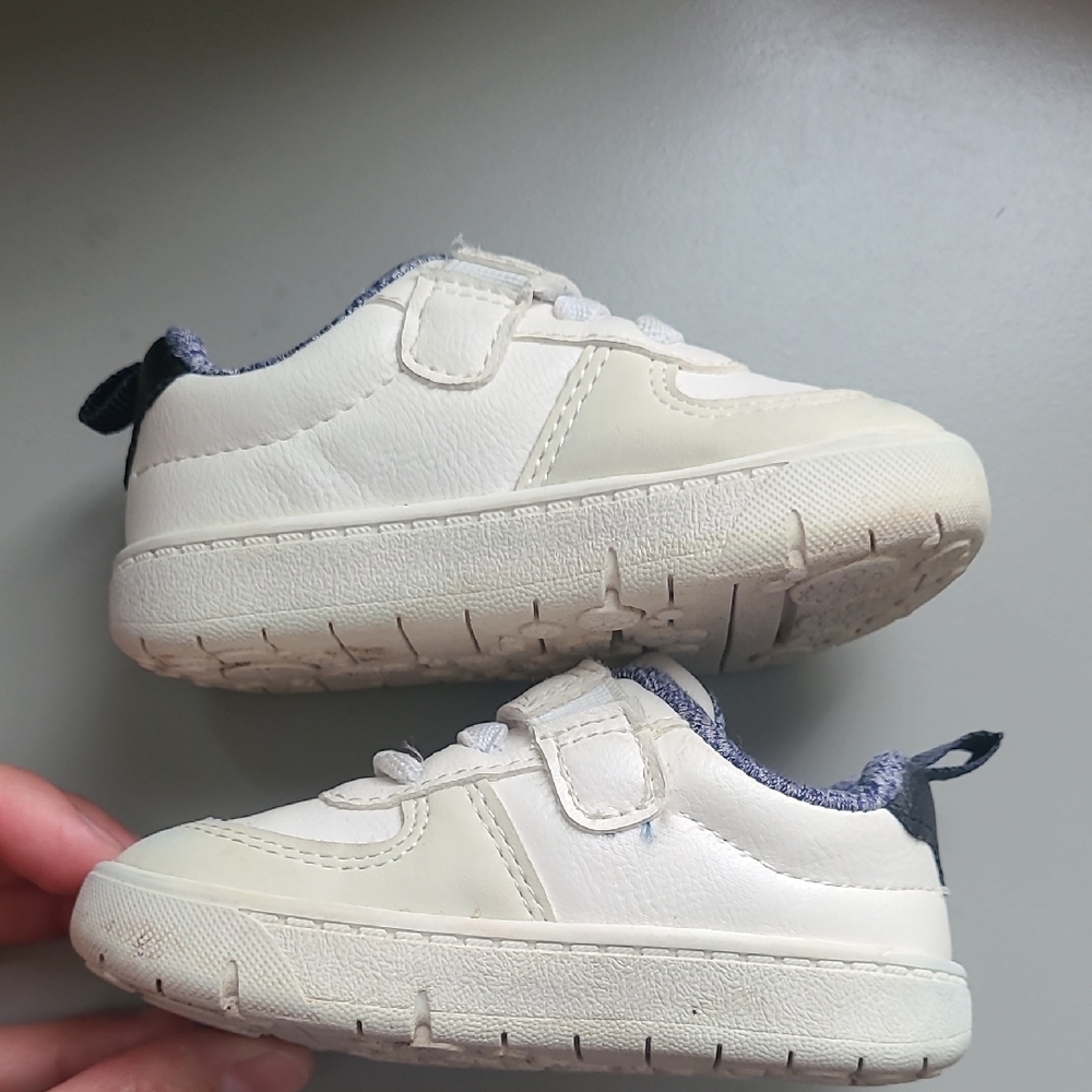 Carter's Cream Baby Walker Shoes with Velcro Straps - Picture 3 of 7